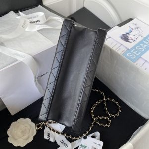 Vanity Case Calfskin & Gold-Tone Metal Black - CB009