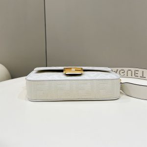 Baguette White FF canvas bag - FB023