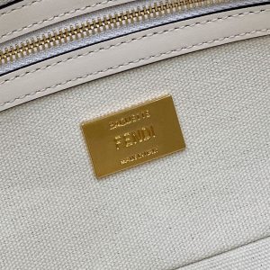 Baguette White FF canvas bag - FB023