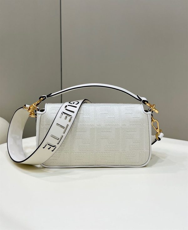 Baguette White FF canvas bag - FB023