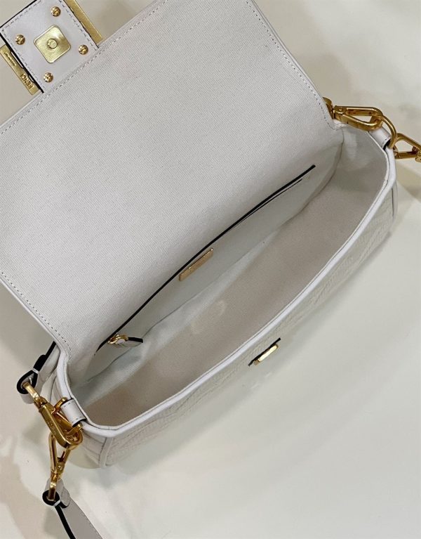 Baguette White FF canvas bag - FB023