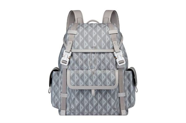 Dior Hit The Road Backpack Gray CD Diamond Canvas - DB014