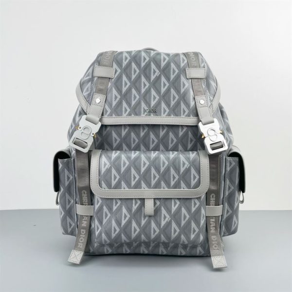 Dior Hit The Road Backpack Gray CD Diamond Canvas - DB014