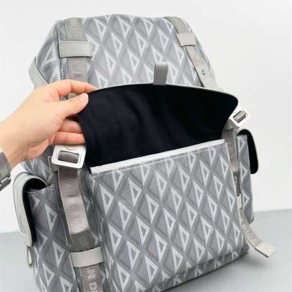 Dior Hit The Road Backpack Gray CD Diamond Canvas - DB014