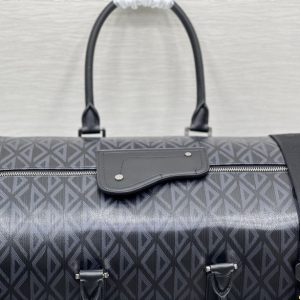 Dior Lingot 50 Duffle bag Black CD Diamond Canvas - DB020