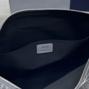 Dior Lingot Briefcase Gray Diamond Canvas and Smooth Calfskin - DB018