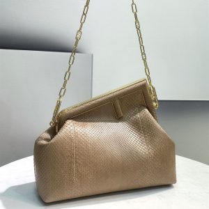 Fendi First Small Beige python bag - FB013