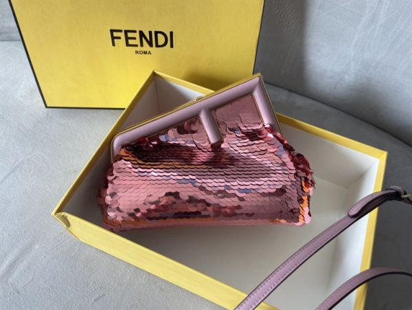 Fendi First Small Pink sequinned bag - FB025