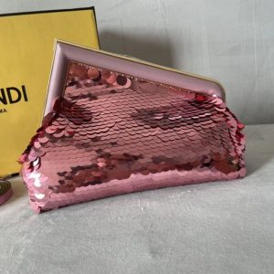 Fendi First Small Pink sequinned bag - FB025