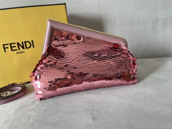 Fendi First Small Pink sequinned bag - FB025