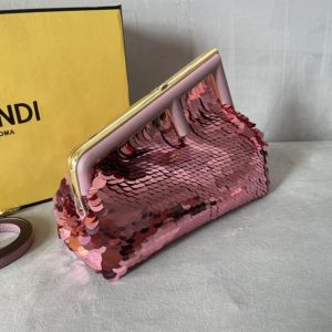 Fendi First Small Pink sequinned bag - FB025