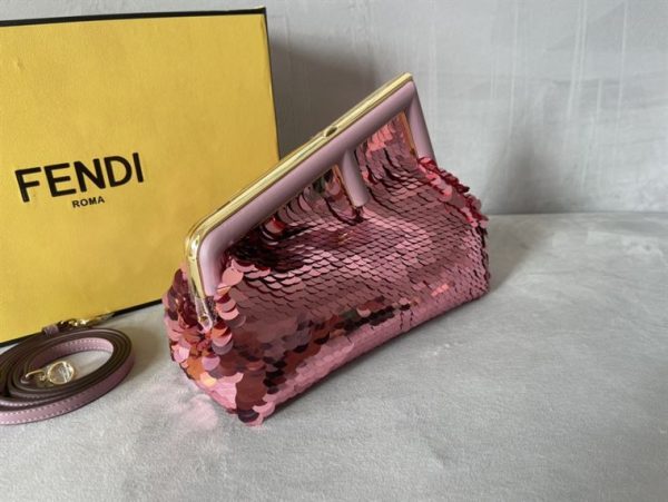 Fendi First Small Pink sequinned bag - FB025