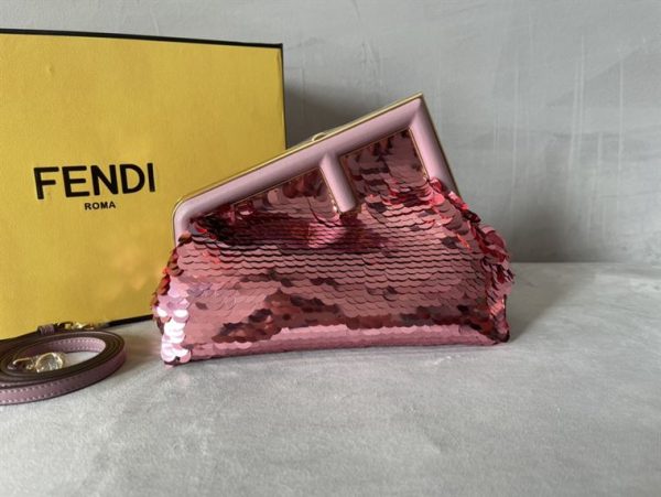 Fendi First Small Pink sequinned bag - FB025