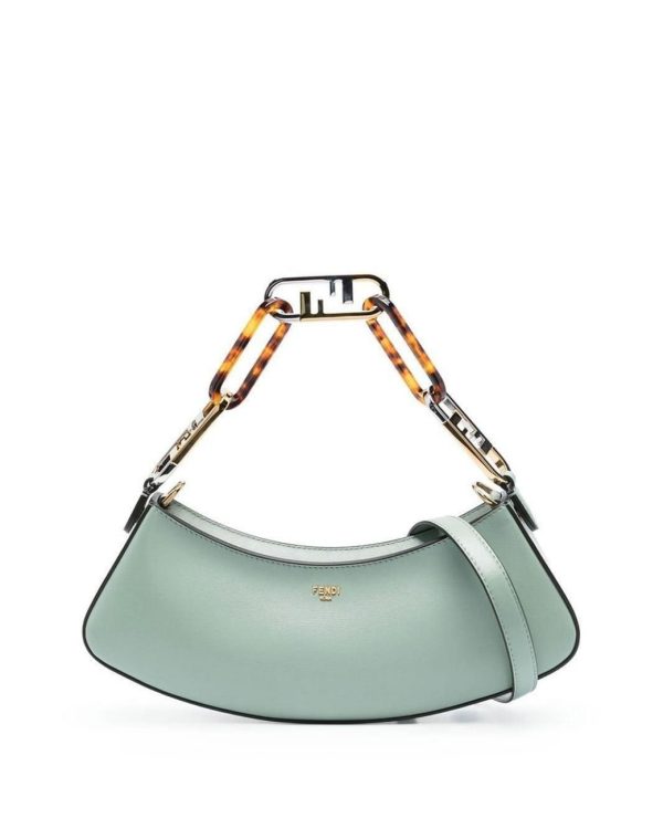 Fendi O’Lock Swing Mint green leather pouch - FB012