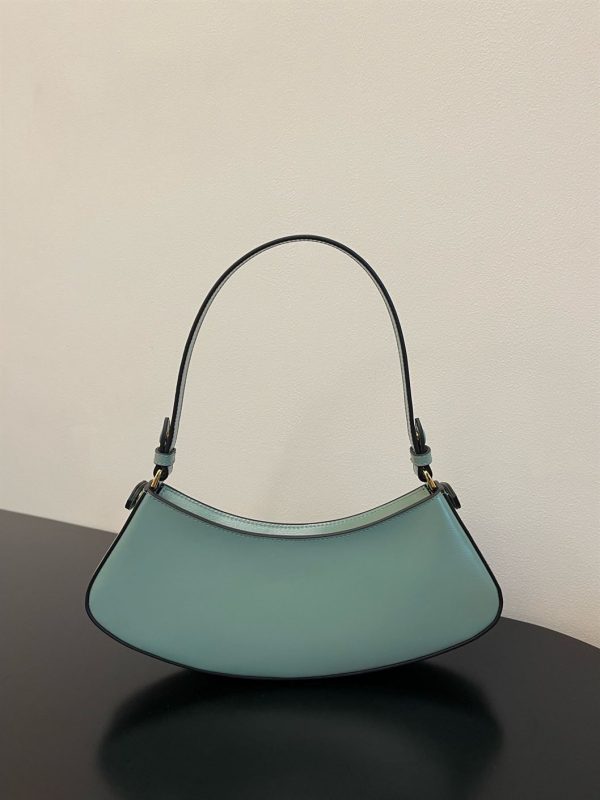 Fendi O’Lock Swing Mint green leather pouch - FB012