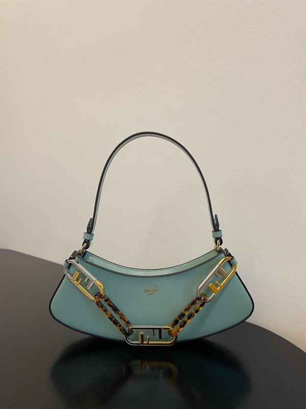 Fendi O’Lock Swing Mint green leather pouch - FB012