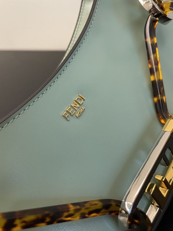 Fendi O’Lock Swing Mint green leather pouch - FB012