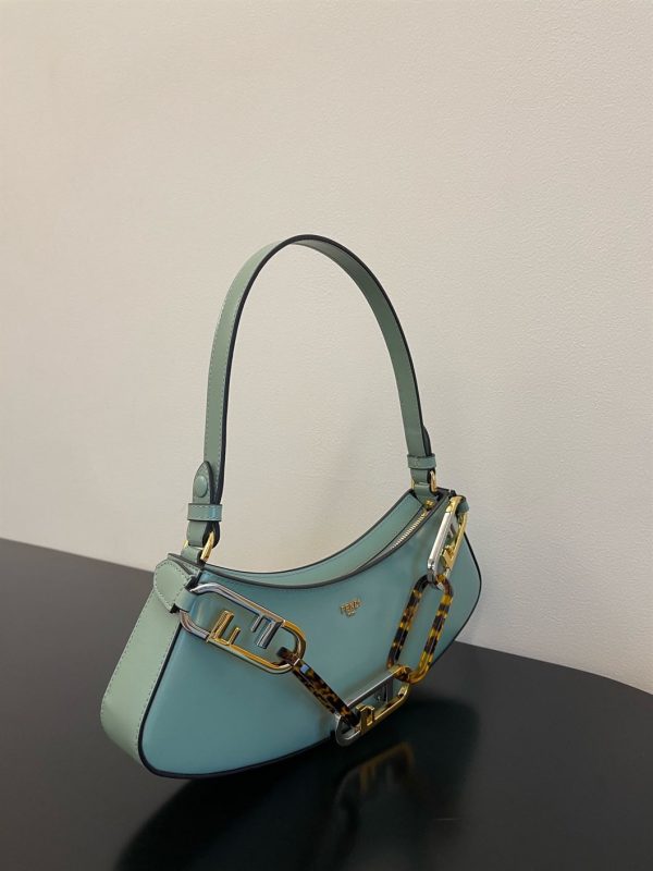 Fendi O’Lock Swing Mint green leather pouch - FB012