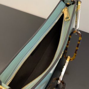 Fendi O’Lock Swing Mint green leather pouch - FB012