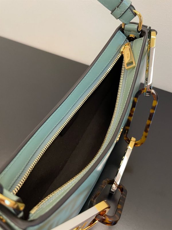 Fendi O’Lock Swing Mint green leather pouch - FB012