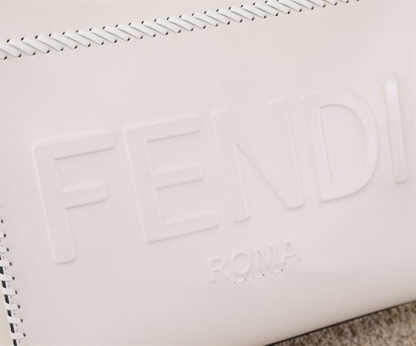 Fendi Sunshine Medium White leather shopper Bag - FB007