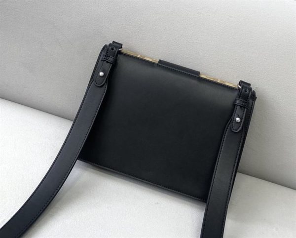 Flat Baguette Black leather bag - FB036
