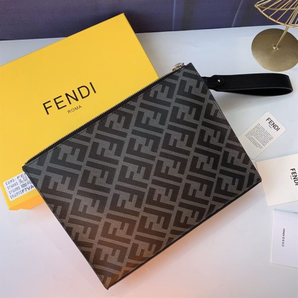 Flat Pouch Grey fabric pouch - FB028