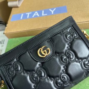 GG Matelassé leather small bag Black - GB026