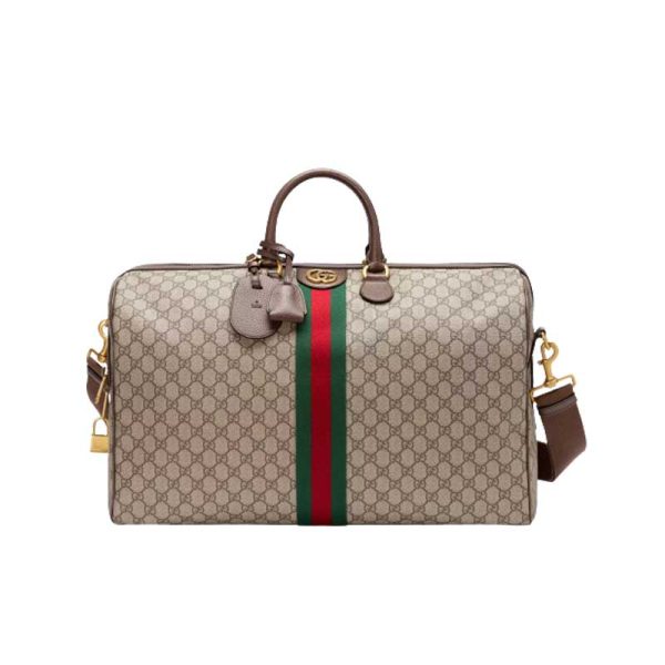 Gucci Savoy large duffle bag Beige ebony canvas - GB063