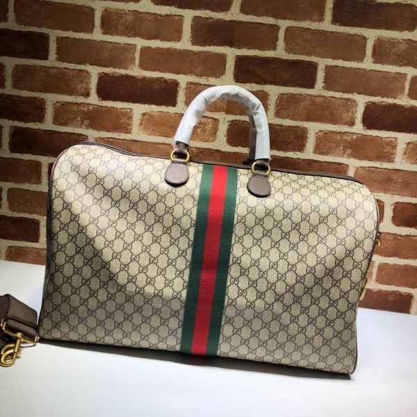 Gucci Savoy large duffle bag Beige ebony canvas - GB063