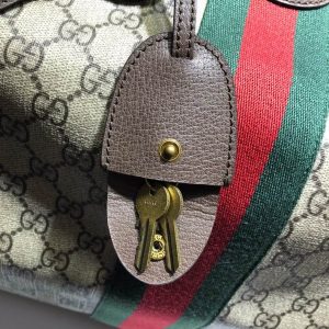 Gucci Savoy large duffle bag Beige ebony canvas - GB063