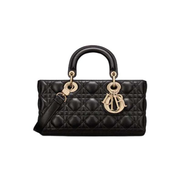 Lady D-Joy bag black lambskin - DB003