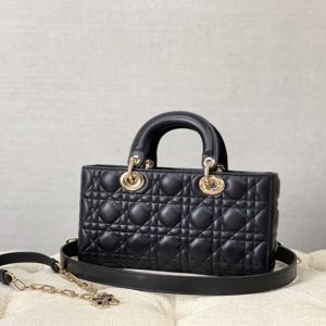 Lady D-Joy bag black lambskin - DB003