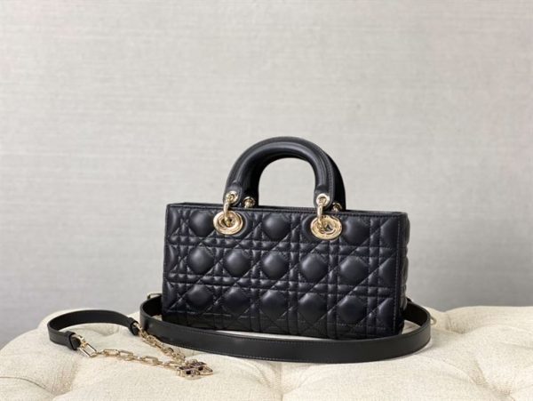 Lady D-Joy bag black lambskin - DB003