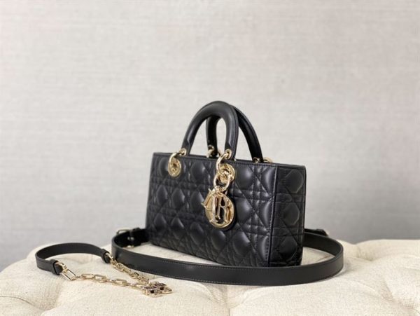 Lady D-Joy bag black lambskin - DB003