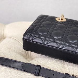 Lady D-Joy bag black lambskin - DB003