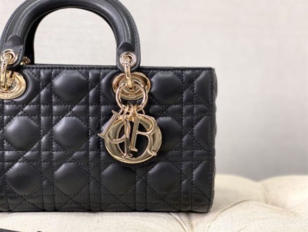 Lady D-Joy bag black lambskin - DB003