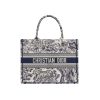 Large Dior Book Tote Blue Toile de Jouy Embroidery - DB004