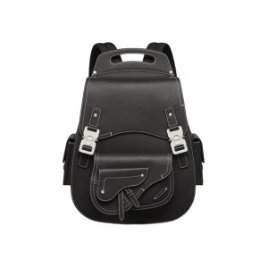 Maxi Gallop Backpack Black Grained Calfskin - DB015