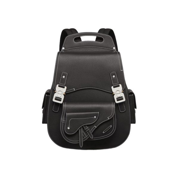 Maxi Gallop Backpack Black Grained Calfskin - DB015