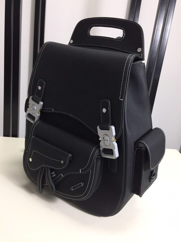 Maxi Gallop backpack Black Grained Calfskin - DB015