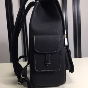 Maxi Gallop backpack Black Grained Calfskin - DB015