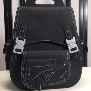 Maxi Gallop backpack Black Grained Calfskin - DB015