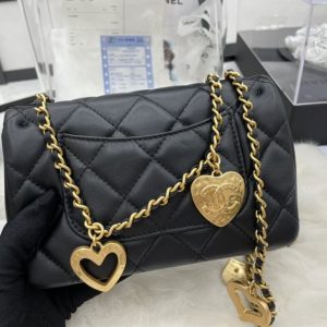 Mini Flap Bag Lambskin & Gold-Tone Metal Black - CB004