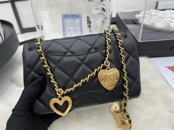 Mini Flap Bag Lambskin & Gold-Tone Metal Black - CB004