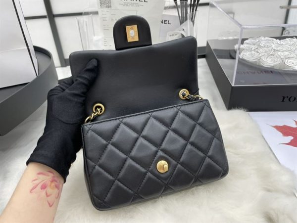 Mini Flap Bag Lambskin & Gold-Tone Metal Black - CB004