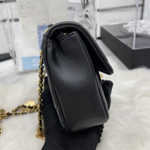 Mini Flap Bag Lambskin & Gold-Tone Metal Black - CB004