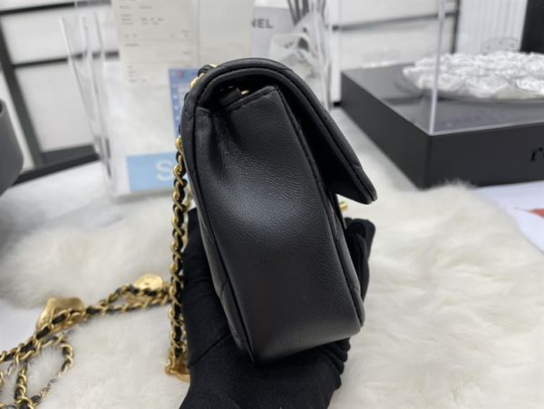 Mini Flap Bag Lambskin & Gold-Tone Metal Black - CB004