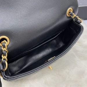 Mini Flap Bag Lambskin & Gold-Tone Metal Black - CB004