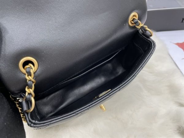 Mini Flap Bag Lambskin & Gold-Tone Metal Black - CB004